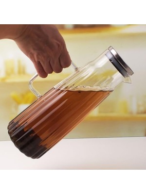 TeknoKapsül Metal Kapaklı Borosilikat Cam Yağdanlık Sürahi | 1000ML (11X26CM) Çok Amaçlı Içecek Sıvı Gıda