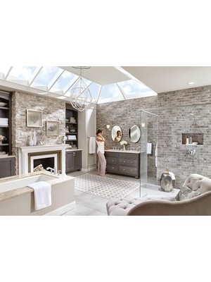 TeknoKapsül T6805 Dartmoor Two-Handle Low Arc Bathroom Without Valve, Chrome