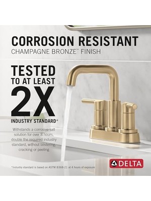 TeknoKapsül Nicoli Banyo Bataryası, Şampanya Bronz, 2 Kulplu, 3 Delikli, Stil, Watersense