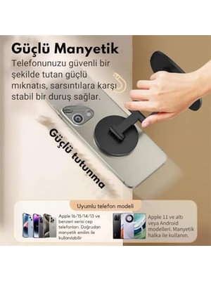 TeknoKapsül Uyumlu Metal Ayarlanabilir 360 Döner Masaüstü Telefon Tutucu Telefon Standı Kaymaz