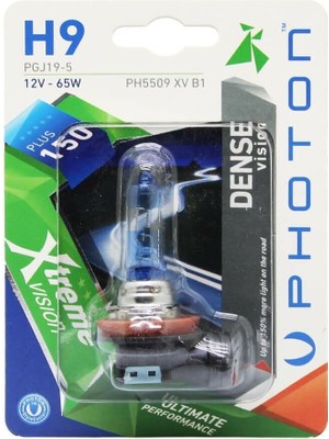 TeknoKapsül Photon Ampul H9 12V 65W Xtreme +%150 Fazla Işık (Tekli Blister) Pht PH5509 Xv B1
