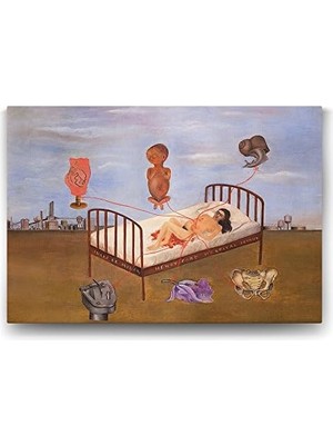 TeknoKapsül Kahlo - Henry Hastanesi Tablosu - 140X100CM