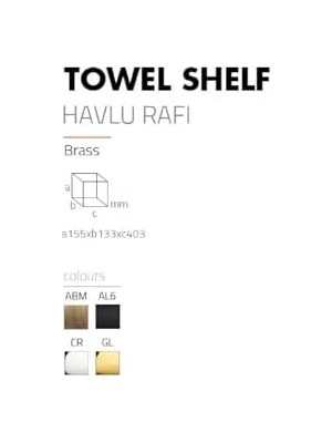 TeknoKapsül Banyo Havlu Rafı Renk 155X133X403 mm
