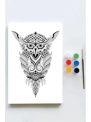 TeknoKapsül (PSTER21626) Mandala Tuval Kanvas Tablo Boyama Hobi Seti (40X60CM)