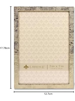 TeknoKapsül Frames Metal Desenli, 12,7 x 17,8 Cm, Altın Rengi Resim Çerçevesi, Altın, 5x7