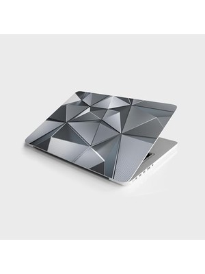 TeknoKapsül Laptop Bilgisayar Notebook Pc Kaplama Etiketi 3D Metal