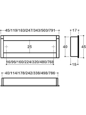 TeknoKapsül 2165 Antik Rengi Gömme Kulp 160 mm Renksiz Tek Ebat SSY2165 0160 Abm-Abm