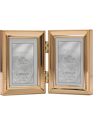 TeknoKapsül Frames Klasik Boncuk Resim Çerçevesi, 2,5x3,5 Çift, Altın, 2 Adet