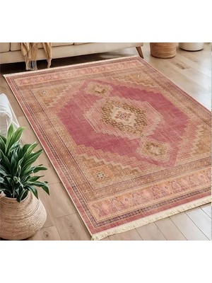 Vivense Etnik Denge Kiremit Baskılı Dokuma Taban Halı, 290 Yng, 80X150  cm