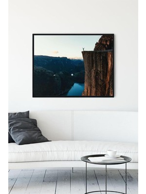 TeknoKapsül (PSTER10748) Muhteşem Dağ Manzara Çerçeveli Tablo (50X70CM)