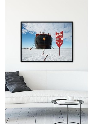TeknoKapsül (PSTER11867) Kuzey Kutbu Manzara Çerçeveli Tablo (21X30CM)