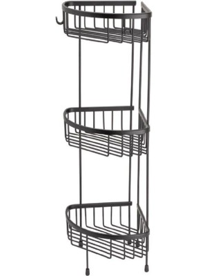 TeknoKapsül Banyo Duş Raf Sistemi Siyah Renk 647X196X250 mm