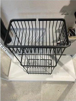 TeknoKapsül Duş Raf Sistemi Siyah Renk 647X150X273 mm