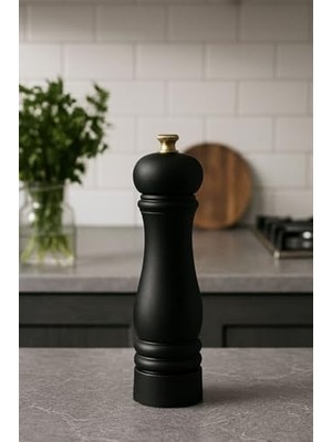 TeknoKapsül Baharat Öğütücü Manuel El Değirmeni, 47 Cm, Siyah