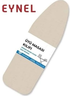 TeknoKapsül Ütü Masası Örtüsü Kılıfı 138X48CM Ayarlanabilir Ipli Kılıf Bezi (Krem)