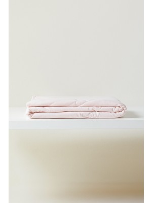 Ocean Home Textile %100 Pamuk Penye Pembe Kalp Nakışlı Bebek Çok Amaçlı Örtü 90 x 120 cm