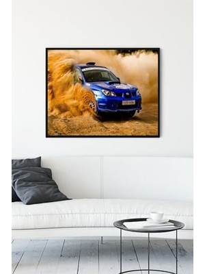 TeknoKapsül (PSTER13063) Rally Araba Çerçeveli Tablo (40X50CM)