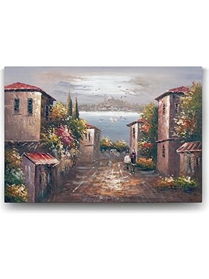 TeknoKapsül Eski Istanbul Sokakları Tablo - 90X60CM