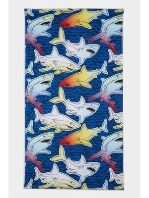 TeknoKapsül Erkek Çocuk Baskılı Plaj Havlusu Lacivert 70X130 Cm, E5398A825SM
