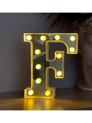 TeknoKapsül 3D Işıklı LED Harf Dekoratif Aydınlatma Büyük Boy F