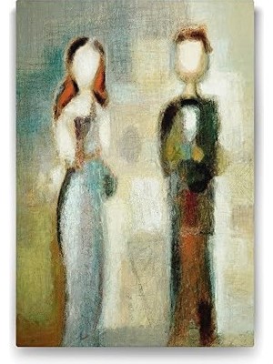 TeknoKapsül Soyut Çift Tablosu - 100X140CM