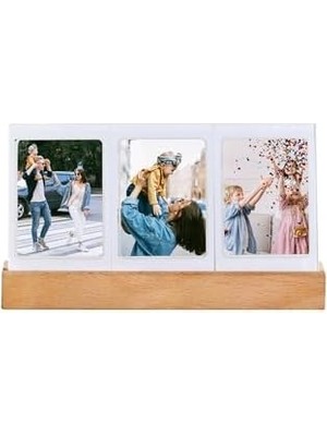 TeknoKapsül Mini LED Işıklı 3'lü Ahşap Fotoğraf Çerçevesi
