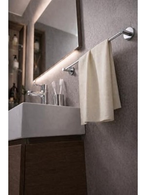 TeknoKapsül Banyo Lavabo Mutfak Havlu Askılığı Krom Uzun Boy S-101