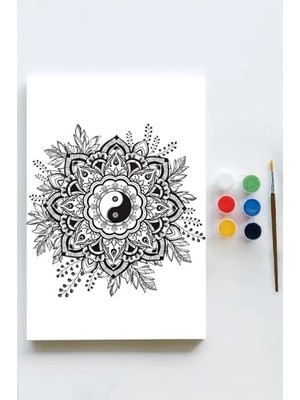 TeknoKapsül (PSTER21568) Mandala Tuval Kanvas Tablo Boyama Hobi Seti 2 (50X70CM)