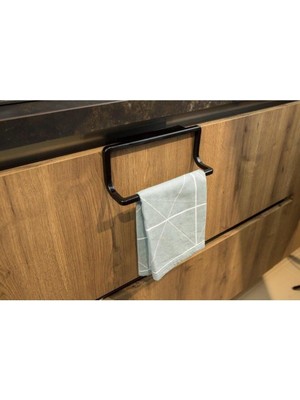 TeknoKapsül Towel Hanger Dolap Kapağına Asılabilen Havluluk, Havlu Askısı Siyah
