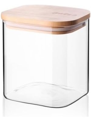 TeknoKapsül 450ML Sızdırmaz Vakumlu Bambu Kapaklı Borosilikat Cam Kavanoz – Hava Geçirmez & Dayanıklı Gıda Sakl