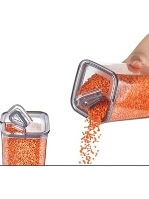 TeknoKapsül Pratik Kare Saklama Kabı, 3X1700 ml