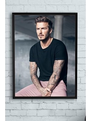 TeknoKapsül (PSTER10608) David Beckham Çerçeveli Tablo 2 (40X50CM)