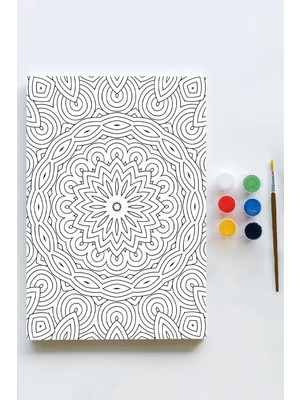 TeknoKapsül (PSTER21601) Mandala Tuval Kanvas Tablo Boyama Hobi Seti 14 (50X70CM)