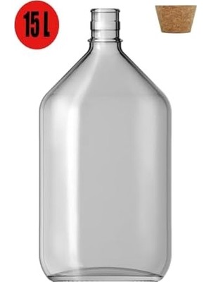 TeknoKapsül 15 Litre Cam Damacana Mantar Kapaklı