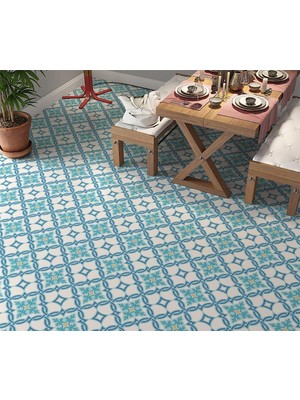 TeknoKapsül Yer Kaplama Zemin Kaplama Folyosu 65X130 cm Quatrefoil