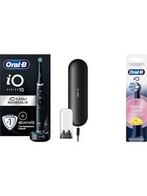TeknoKapsül Io Sense ile Io - 10 Siyah Elektrikli/şarjlı Fırçası + Io Gentle Care Siyah F