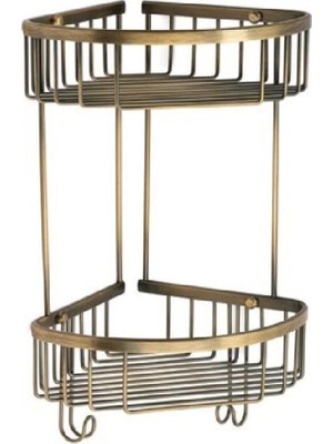 TeknoKapsül Banyo Duş Raf Sistemi Antik Renk 377X196X250 mm