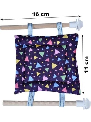 TeknoKapsül Kuş Yatağı Yumuşak Dokulu Kumaş Kuşlar Için Yatak Kuş Yatak 11 cm Boy 11 cm