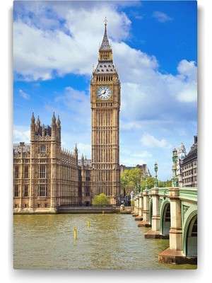 TeknoKapsül Big Ben Saat Kulesi Londra Tablosu - 80X125CM