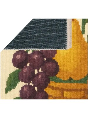 Vivense Fruit Basket Baskılı Dokuma Taban Halı, 252 Yng, 80X150  cm
