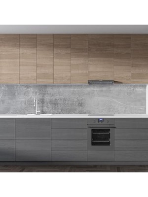 TeknoKapsül Mutfak Tezgah Arası Folyo Kaplama Folyosu Italyan Gri Mermer 60X400 cm