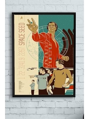 TeknoKapsül (PSTER13354) Space Speed Sanatsal Çerçeveli Tablo (40X50CM)