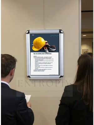 TeknoKapsül 2 Adet Set A4 21X30 Belge Çerçevesi - Rondo Açılır Kapanır – Işyeri Eczane Kurum Avm Okul Için Duva