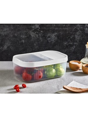 TeknoKapsül 1 Adet Multibox Erzak Bakliyat Kutusu Açılır Kapak 5 Litre (32,5CM*19CM*12CM) Şeffaf 5 Li̇tre (Asort
