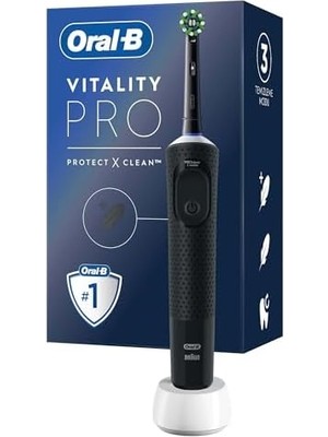 TeknoKapsül Şarjlı/elektrikli Fırçası Vitality Siyah Koruma Temizlik