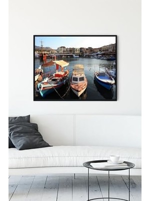 TeknoKapsül (PSTER13994) Yunan Adaları Manzara Çerçeveli Tablo (40X50CM)