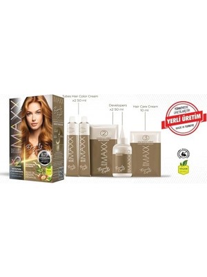 TeknoKapsül Maxx Deluxe Beauty Expert Hair Color (Kerati̇n)'li̇ 1 Kutu (2 x 50 Ml) (Altın Karamel 8.73)