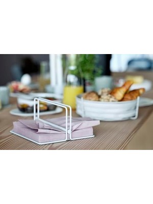 TeknoKapsül Metal Tek Peçete Tutucu 22,5 x 22,5 x 11,3 Cm, Siyah