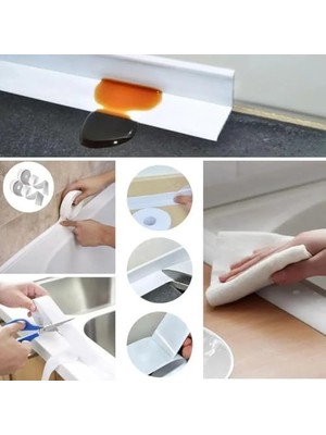 TeknoKapsül Su Sızdırmaz Banyo Mutfak Lavabo Küvet Izolasyon Şerit Bant,lavabo Kenar Bandı 3.2 mt x 38 mm (4172