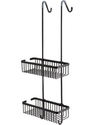TeknoKapsül Banyo Duş Raf Sistemi Siyah Renk 702X214X282 mm
